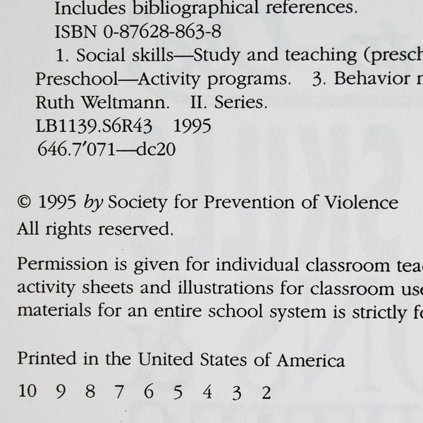 Ready To Use Social Skills Lessons & Activities 1995 Simon & Schuster Spiral