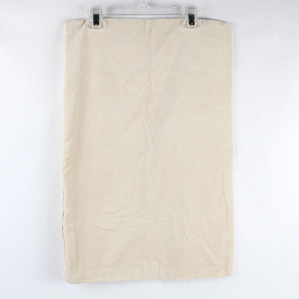 Set of 2 Cream Velvet Pillowcase Zipper Sanela IKEA 23"x16" 