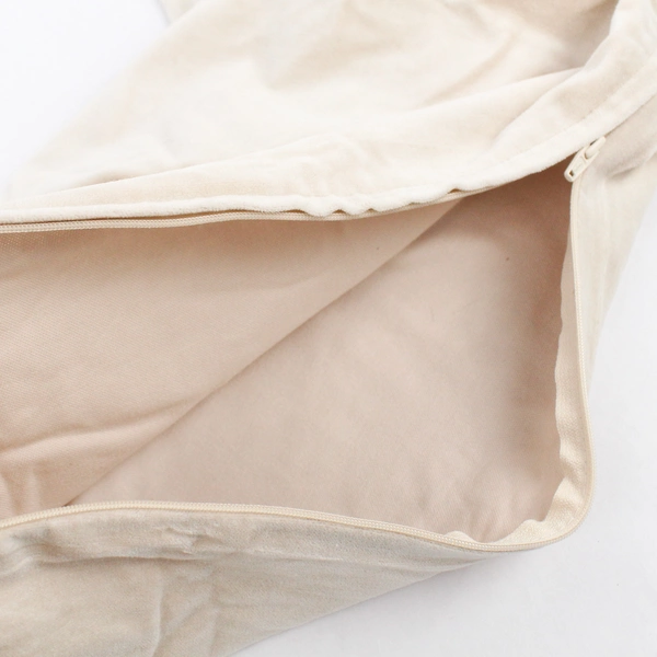 Set of 2 Cream Velvet Pillowcase Zipper Sanela IKEA 23"x16" 