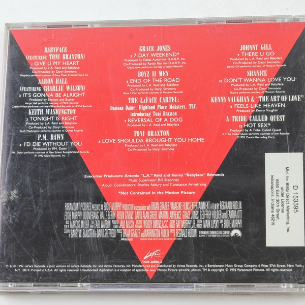 Boomerang Original Soundtrack CD 1992 - Boyz II Men, Toni Braxton, Shanice