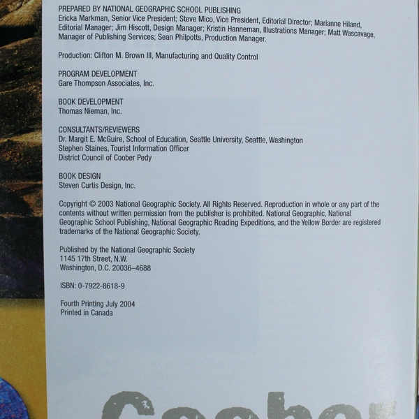 Lot of 6 National Geographic Coober Pedy Books by Elspeth Leacock, Good