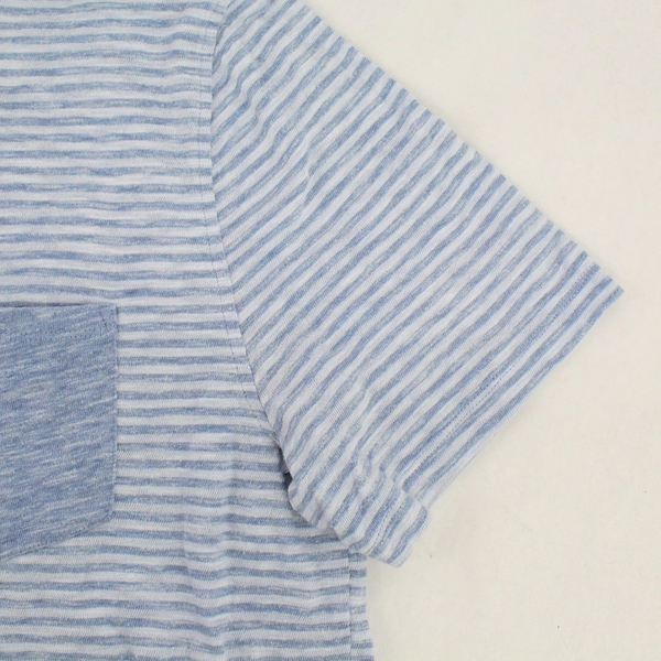 Gap Men's Blue White Striped Casual Polo Shirt XL Short Sleeve Cotton Blend