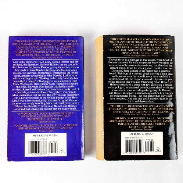 A Letter of Mary and The Moor by Laurie R. King Paperback Lot of 2