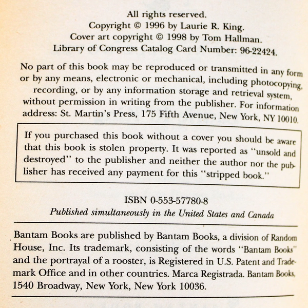 A Letter of Mary and The Moor by Laurie R. King Paperback Lot of 2