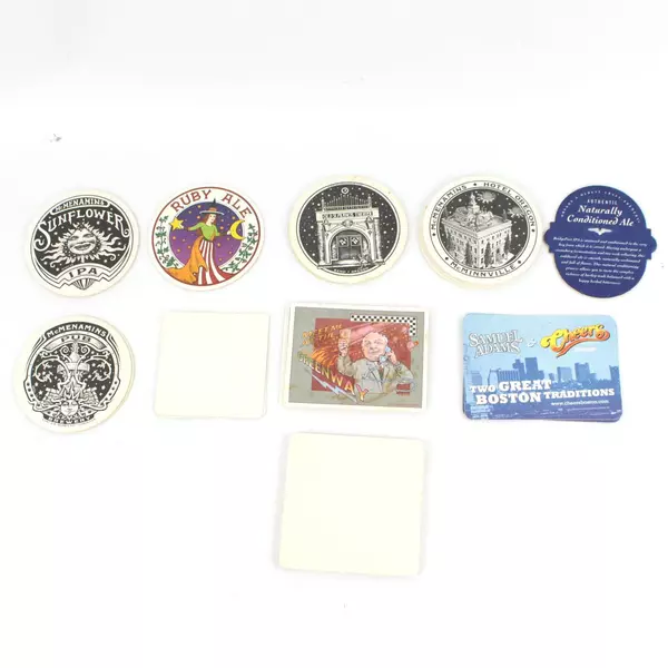 Lot of 23 Assorted Cardboard Bar Coasters Breweries Collectible Beer Pub