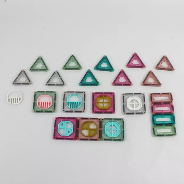 FAO Schwarz Magnetic Tile Set 30 Piece Building Toy Tile Set With Bag