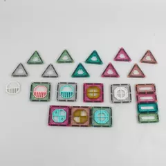 FAO Schwarz Magnetic Tile Set 30 Piece Building Toy Tile Set With Bag