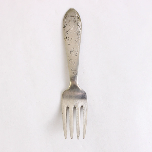 Vintage Winthrop Silver Plate Baby Fork, Collectible Tableware Bear