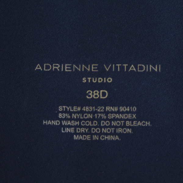 Adrienne Vittadini Black Padded T-Shirt Bra Size 38D