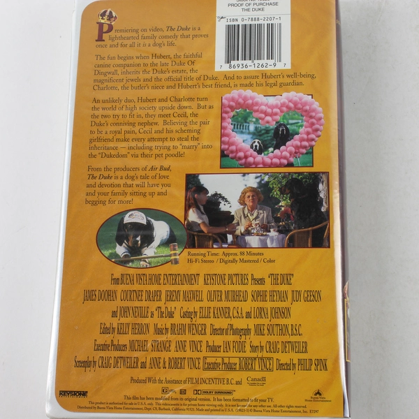 The Duke VHS Movie 2000 Clamshell Rated G - Pre-owned, Untested, As Is