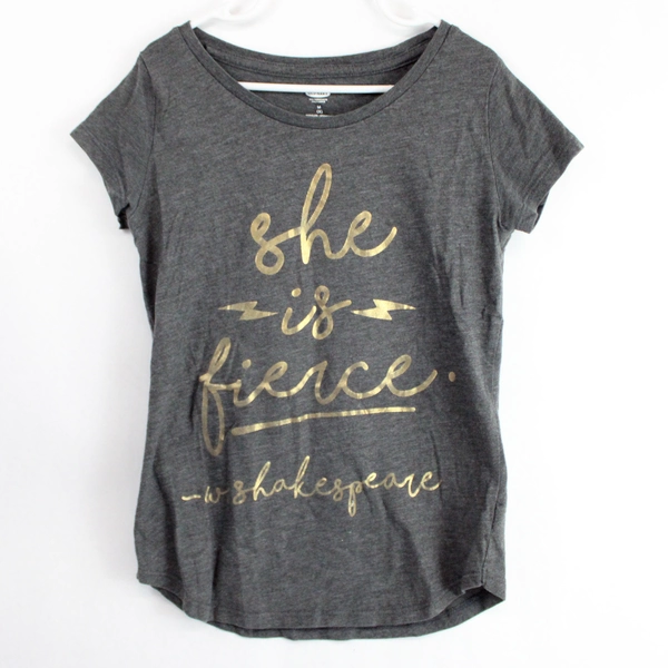 Lot of 2 Old Navy Girl Power T-Shirts Girls' Size M 8