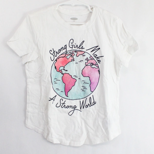 Lot of 2 Old Navy Girl Power T-Shirts Girls' Size M 8