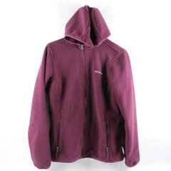 Columbia Women's Medium Purple Zip-Up Fleece Hoodie Activewear Sweatshirt