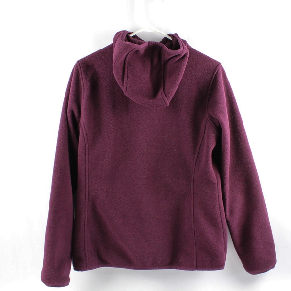 Columbia Women's Medium Purple Zip-Up Fleece Hoodie Activewear Sweatshirt