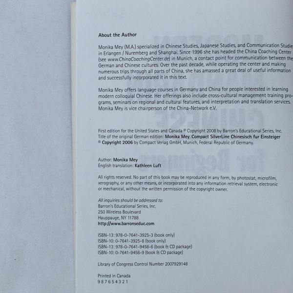 Barron's Modern Mandarin Chinese for Beginners by Monika May, PB - No CDs