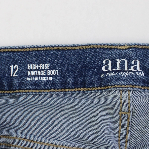 Ana Women's High-Rise Bootcut Jeans Size 12 Cotton Stretch Denim