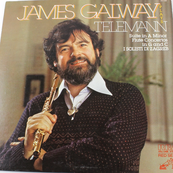 James Galway Plays Telemann Vinyl LP RCA Red Seal Flute 1979 Good Condition