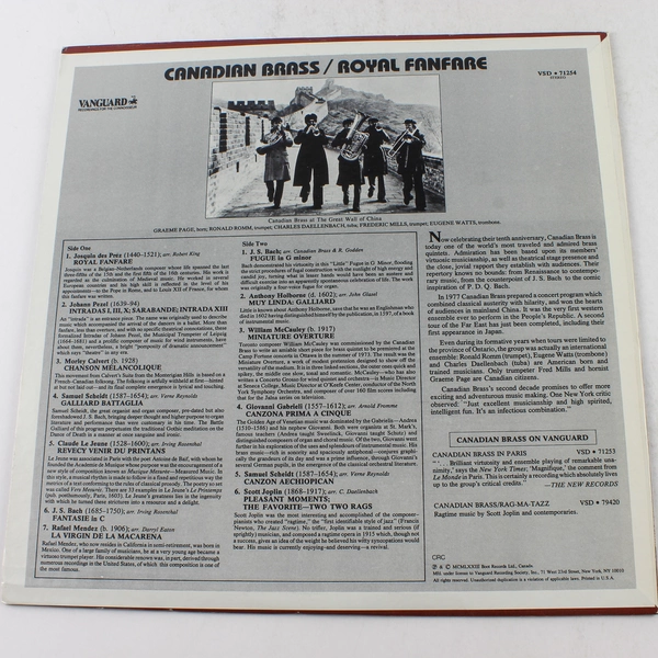 Canadian Brass Royal Fanfare LP Vinyl 1973 VSD71254 Pre-Owned