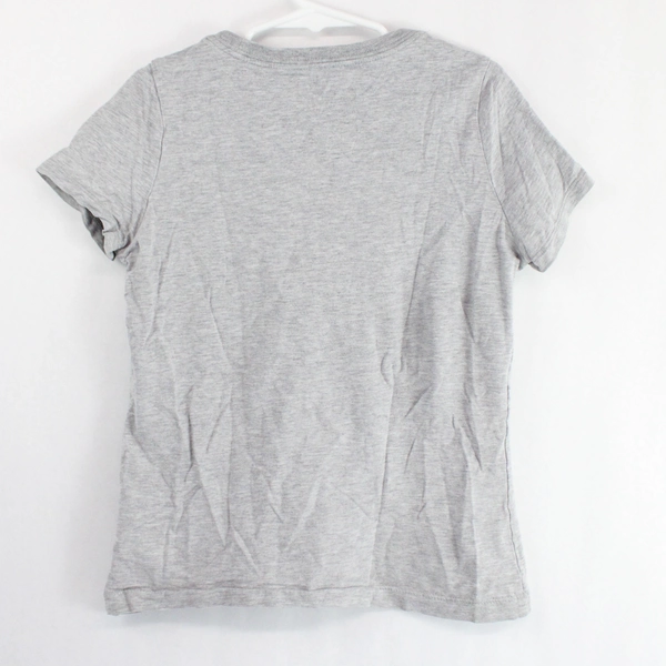 Nike Gray Logo Graphic Cotton T-Shirt Girls' Size Small