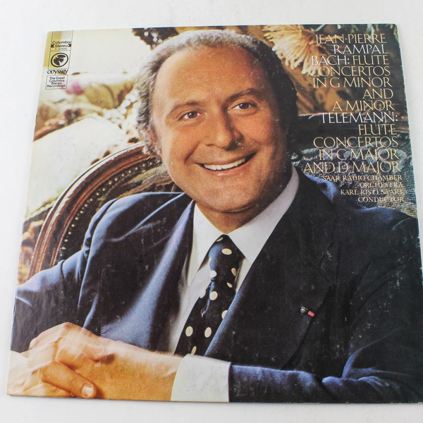 Jean-Pierre Rampal Bach Flute Concertos G & A Minor Vinyl LP - Good Condition