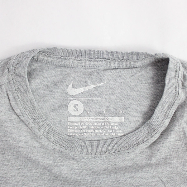 Nike Gray Logo Graphic Cotton T-Shirt Girls' Size Small
