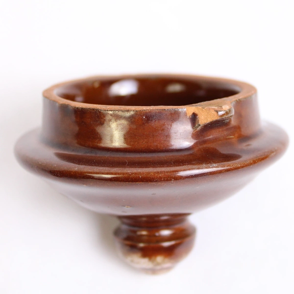 Medium Brown Octagonal Teapot with Lid Drip Glaze Ceramic Tea Pot