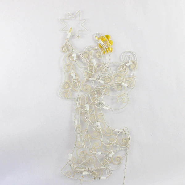 22" Lighted Angel 2D Christmas Sculpture 50 Lights Decoration TS-22