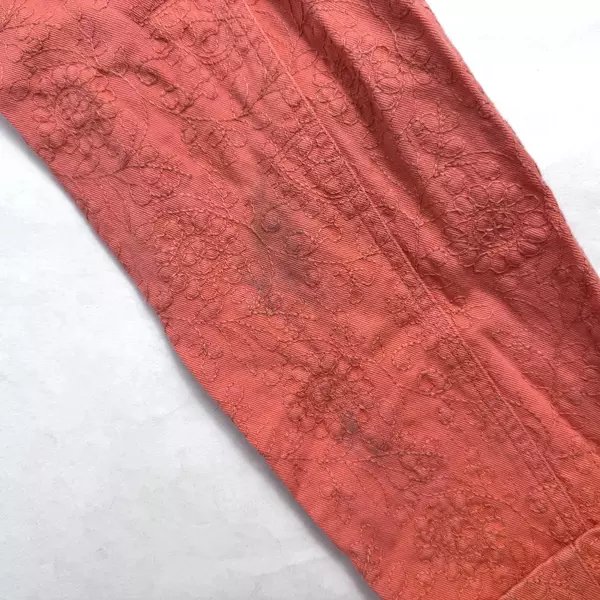 Coldwater Creek Embroidered Coral Orange Cotton Jacket Women's Size Small