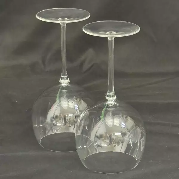 Set of 2 Black Butte Ranch 2012 Championship Runner Up Crystal Red Wine Glasses