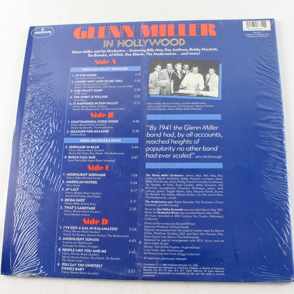 Glenn Miller In Hollywood Vinyl LP Soundtracks 1986 Pre-Owned As-Is