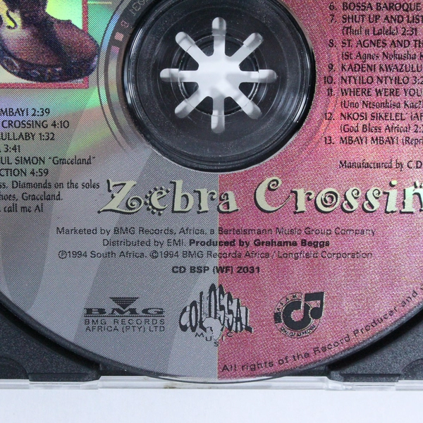 Soweto String Quartet Zebra Crossing CD 1994 BMG Records Pre-Owned Good