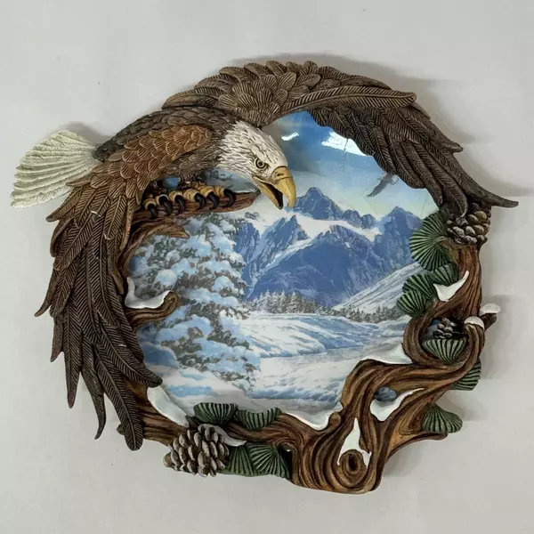 Vintage 1996 Hamilton Four Seasons of the Eagle Collection Plate Winter Solstice