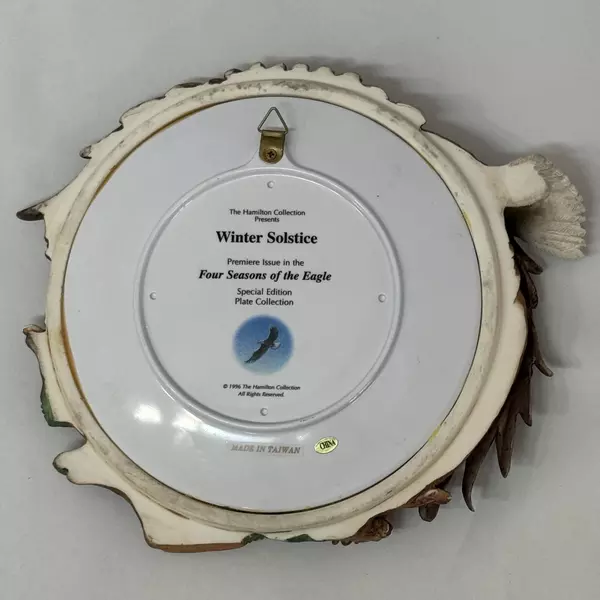 Vintage 1996 Hamilton Four Seasons of the Eagle Collection Plate Winter Solstice