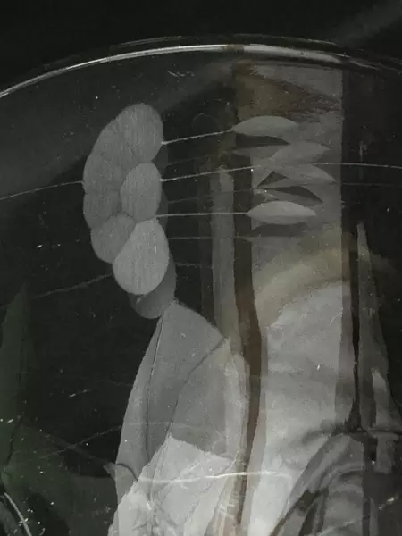 Vintage Princess House Heritage Crystal 6" Ice Bucket Floral Etched Design