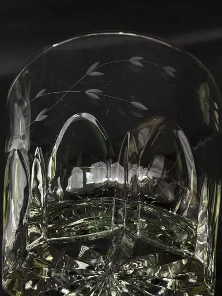 Vintage Princess House Heritage Crystal 6" Ice Bucket Floral Etched Design