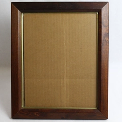 Unbranded Woodgrain Gold Rimmed 8x10 in. Photo Frame Easel Stand