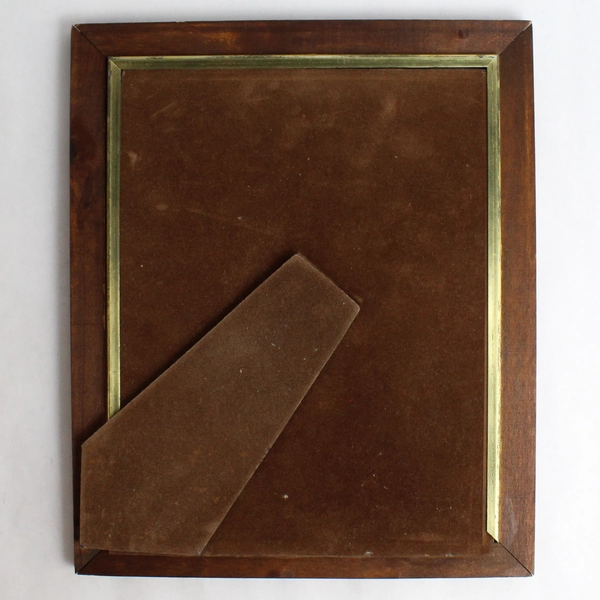 Unbranded Woodgrain Gold Rimmed 8x10 in. Photo Frame Easel Stand