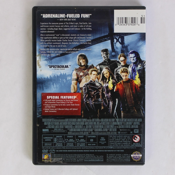 X-Men The Last Stand DVD Movie Film Full Screen Marvel Superhero Action
