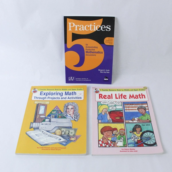 Lot of 3 Pre-Owned Math Teaching Books for Classroom Learning Resources