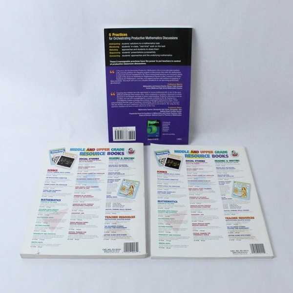 Lot of 3 Pre-Owned Math Teaching Books for Classroom Learning Resources