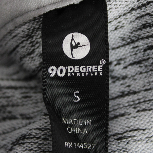 90 Degree by Reflex Gray Full-Zip Hooded Vest Women's Size Small