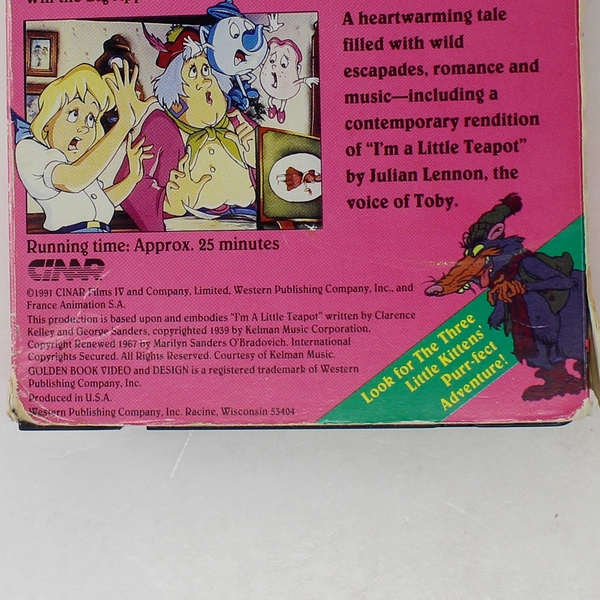 The Real Story of I'm a Little Teapot VHS 1991 Golden Book Video Julian Lennon