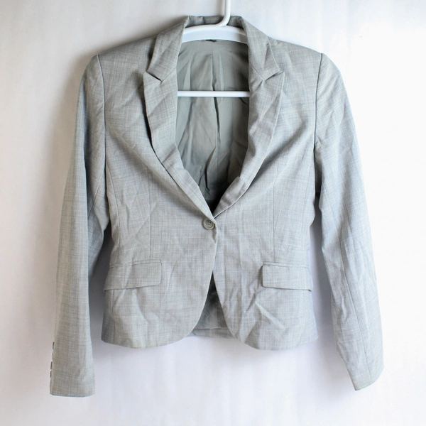 Express Design Studio Light Gray Single Button Blazer Women's Size 10