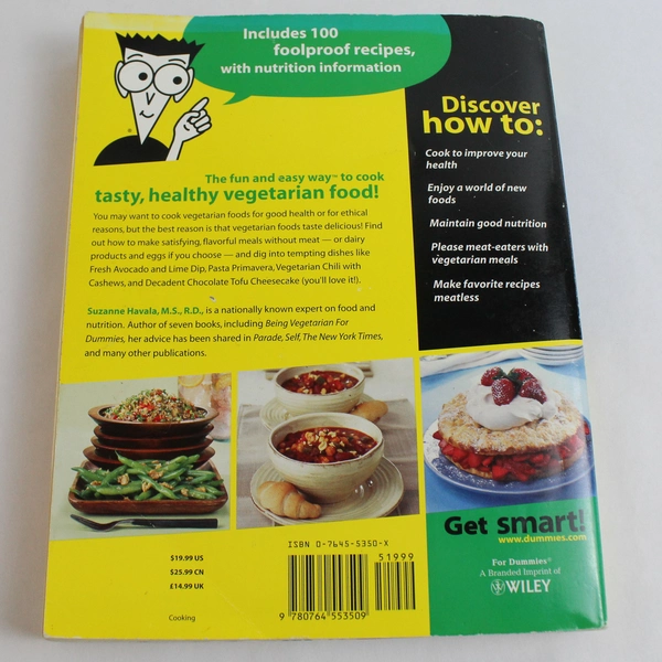 Vegetarian Cooking for Dummies Suzanne Havala 2001 Wiley Publishing Paperback