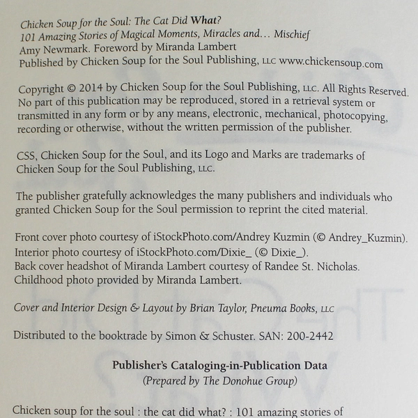 Chicken Soup for the Soul: The Cat Did What? by Amy Newmark, 2014 Paperback