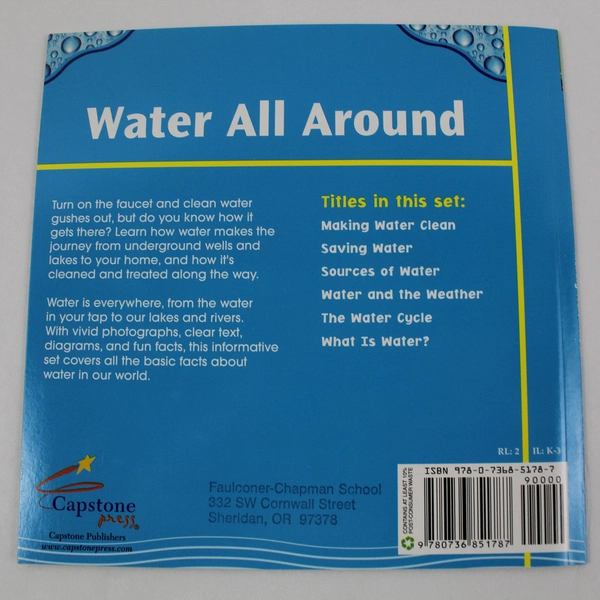Lot of 6 Making Water Clean Books by Rebecca Olien, Capstone Press 2005