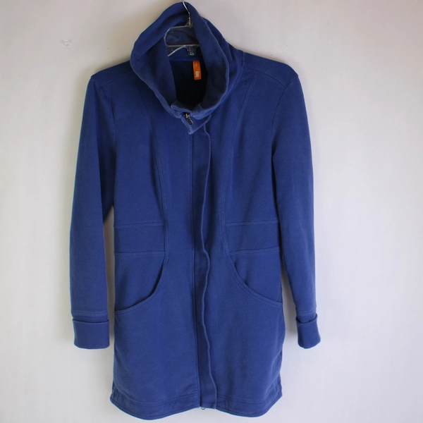 Lucy Women's Small Blue Zip-Up Jacket Lightweight Casual Coat