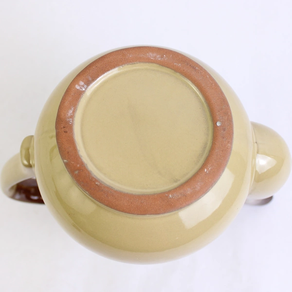 Unbranded Medium Ceramic Coffeepot with Lid Tri-Color Glaze