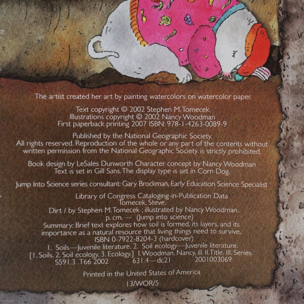 National Geographic Jump Into Science: Dirt by Steve Tomecek 2007 Paperback