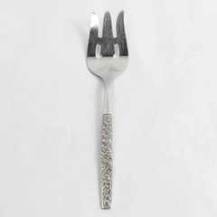 Oneida Malibu Toast Fork Stainless Steel With Floral Handle Pattern
